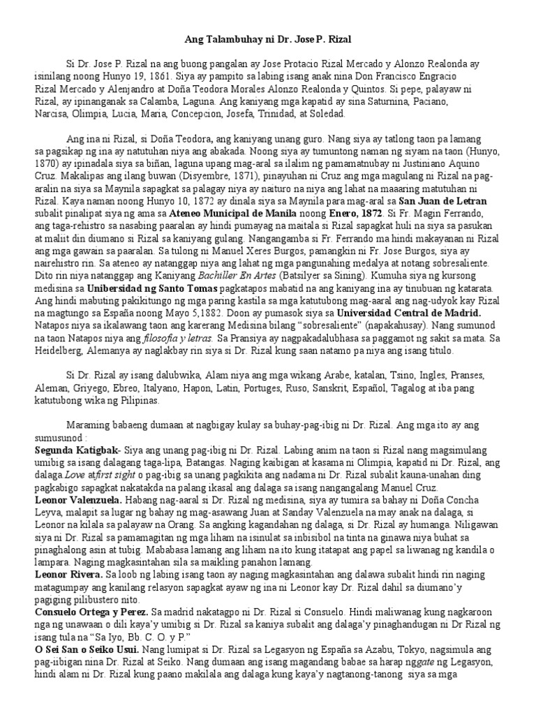 Jose Rizal | PDF
