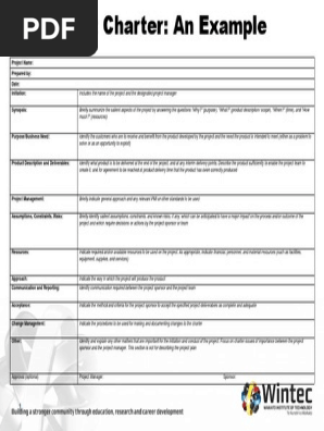 MG7025 Project Charter