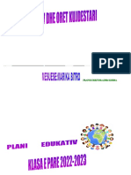 Plan Edukativ Klasa I 2022-2023