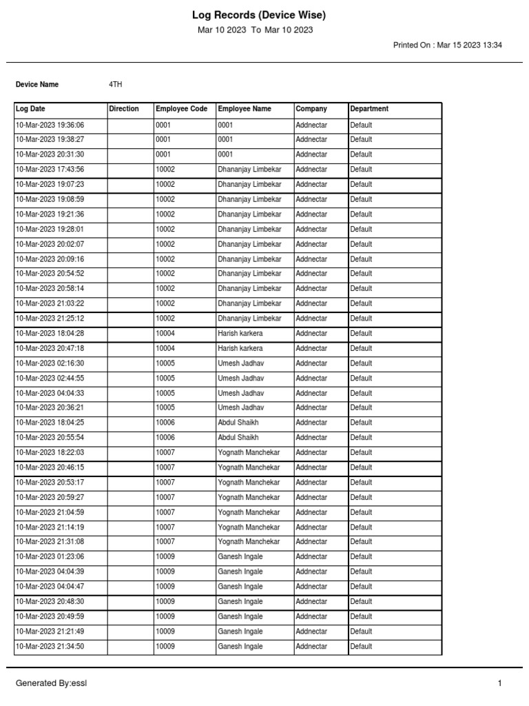 Log records pdf