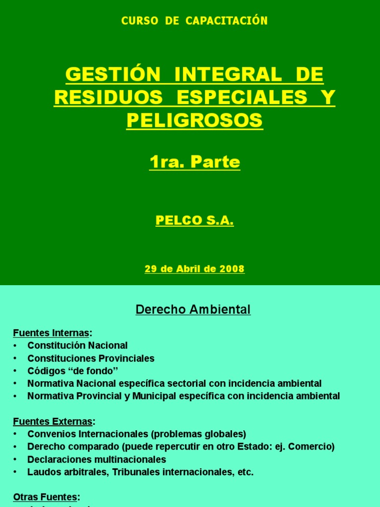 Gesti n de residuos 1ra parte 29 04 2008 pdf residuos