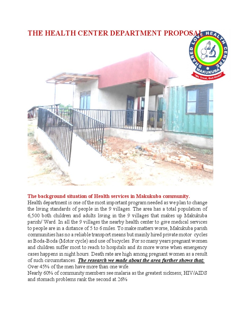 Makukuba Health Center Proposal | PDF | Uganda | Health Care