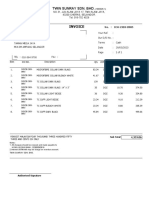 Invoice: Twin Sunray Sdn. BHD