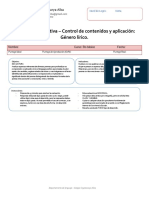 Control de Contenidos. 5to Básico