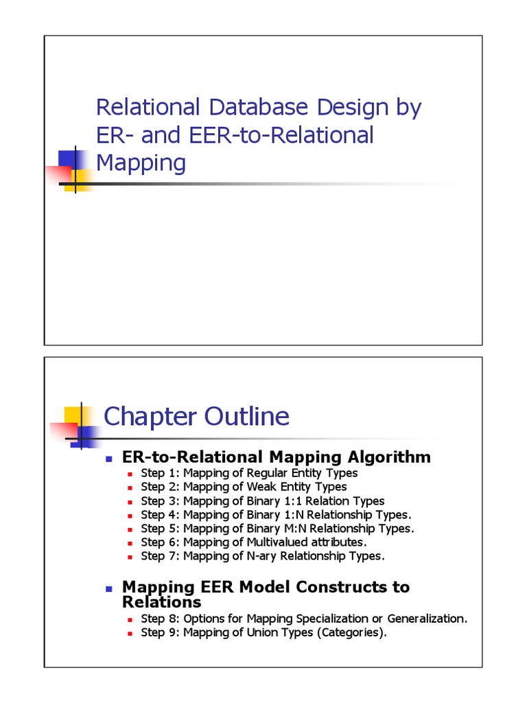 5 ER - and EER-to-Relational Mapping | PDF | Inheritance (Object ...