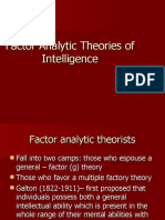 Factor Analytic Theories of Intelligence