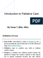 Introduction To Palliative Care: by Yonas T. (BSC, MSC)