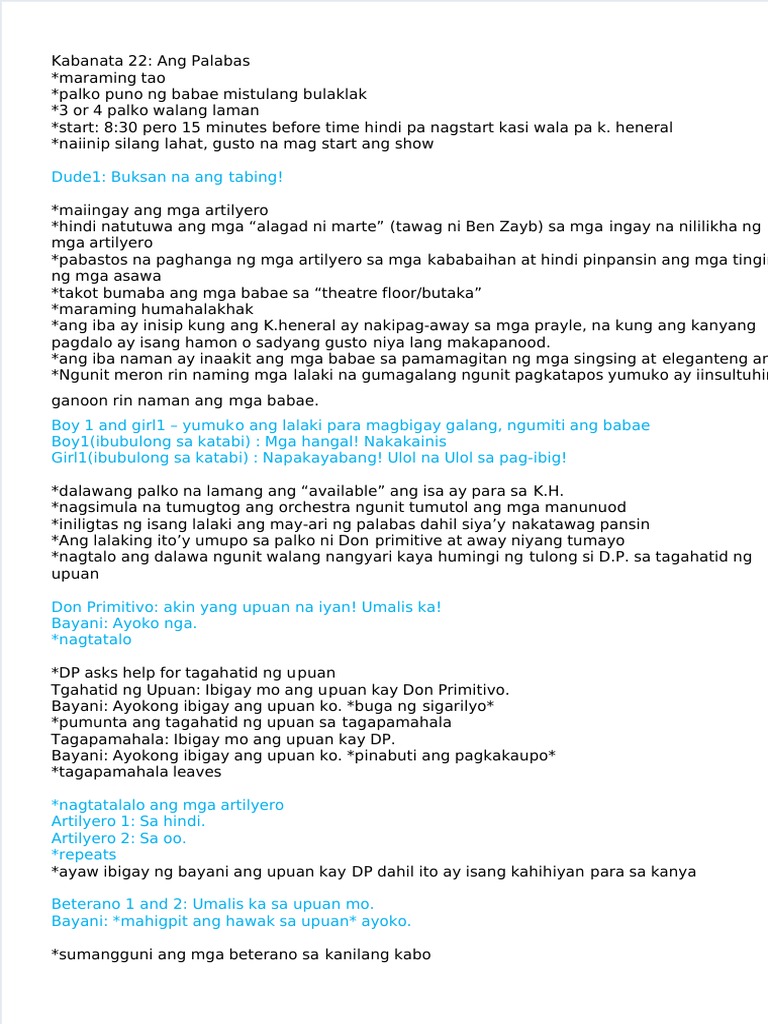 Dokumen - Tips - Kabanata 22 Script 4 1 | PDF