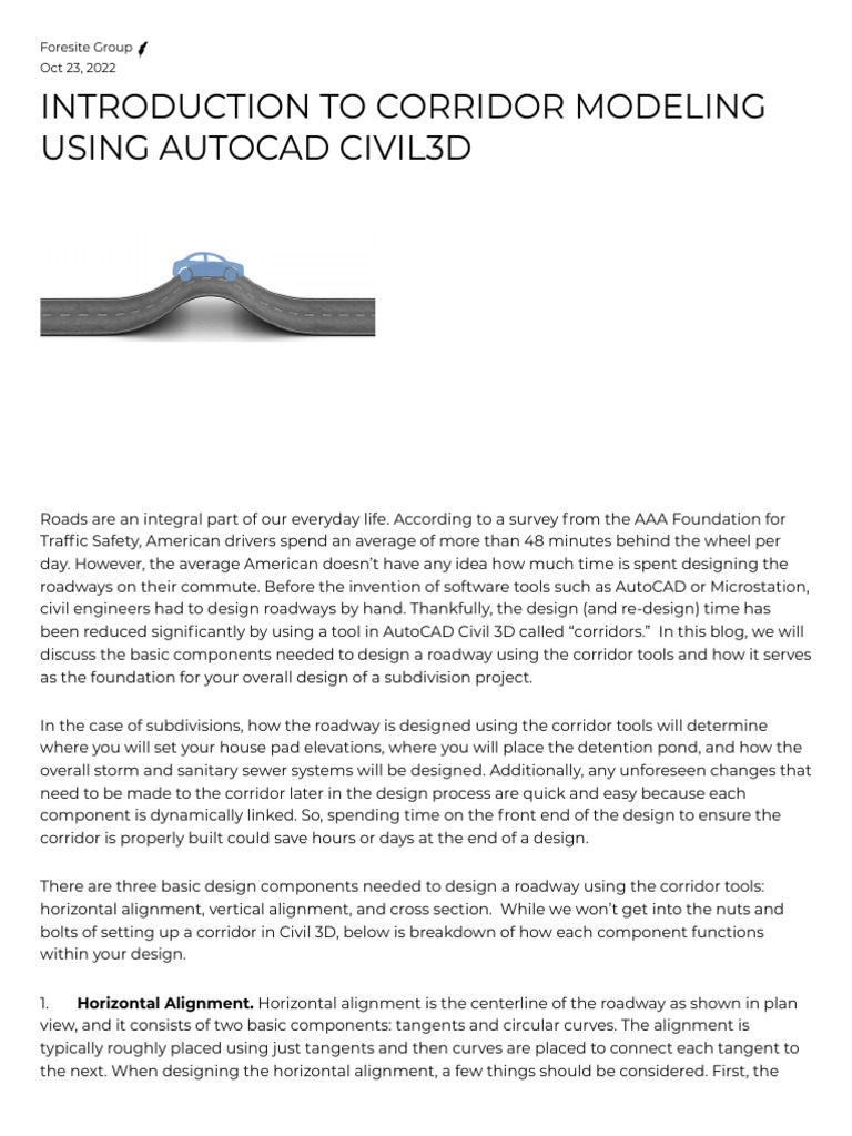 Corridor Modeling in Civil 3D | PDF | Transport | Transport Infrastructure