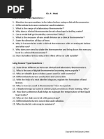 Ch. 4: Heat Short Answer Type Questions