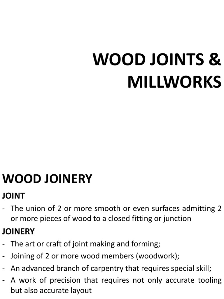 Joinery & Millworks PDF Building Materials Wood