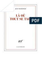 Là Où Tout Se Tait by Jean Hatzfeld