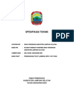 Spesifikasi Teknis Pemb. Jamban SMPN 1 Way Panji