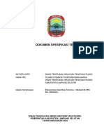 Dokumen Spesifikasi Teknis Rekonstruksi Jalan Ruas Seloretno  Sidodadi R. 098 Kec. Sidomulyo