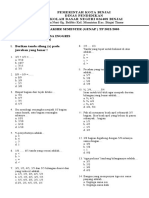 Soal Ujian Matematika Kelas 3 Semester 2