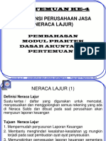 Akuntansi Perusahaan Jasa (Neraca Lajur) : Pertemuan Ke-4