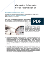 Los 10 Mandamientos de Las Guias Europeas 2018 de Hipertension en Adultos