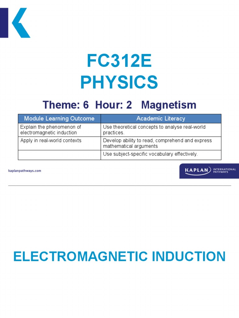 Electromagnetic Induction Concepts | PDF | Electromagnetic Induction ...