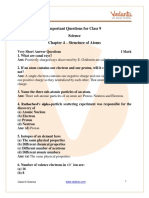 CBSE Class 9 Science Chapter 4 Structure of The Atom Important Questions 2022-23