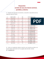 Taller 1. Conversión de Tasas de Interés Nominal, Periódica y Efectiva