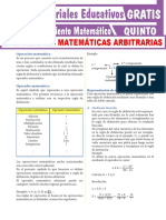 Operaciones Matemáticas Arbitrarias para Quinto Grado de Secundaria