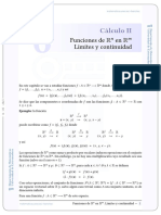 Cálculo Ii: Funciones de R Enr Límites Y Continuidad