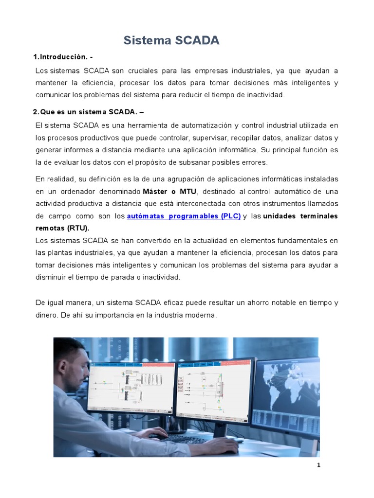 Sistema Scada Pdf Scada Controlador Lógico Programable