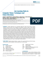 A Review On Machine Learning Styles in Computer VisionTechniques and Future Directions
