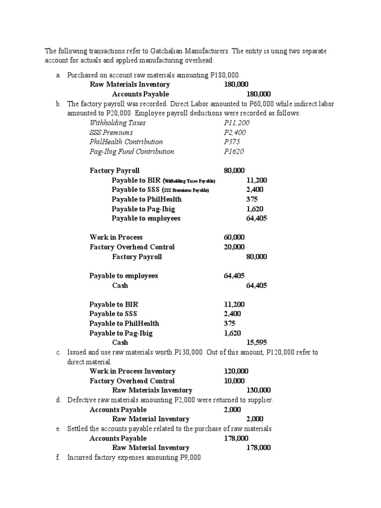 Journal Entries (COST) PDF Cost Of Goods Sold Cost