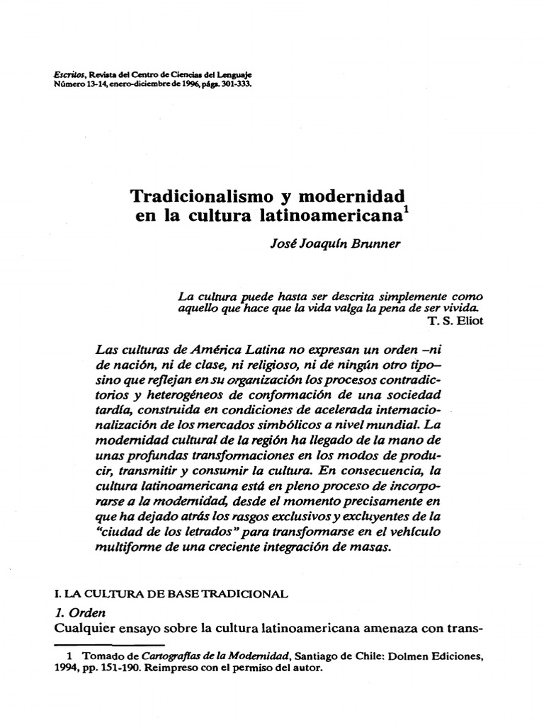 Jose Joaquín Brunner PDF