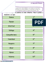 Somos 1º Equipo 2º Gratitud 3º Diálogo 4º Compañerismo 5º Humildad 6º Respeto 7º Amor 8º Apoyo 9º Valores 10º