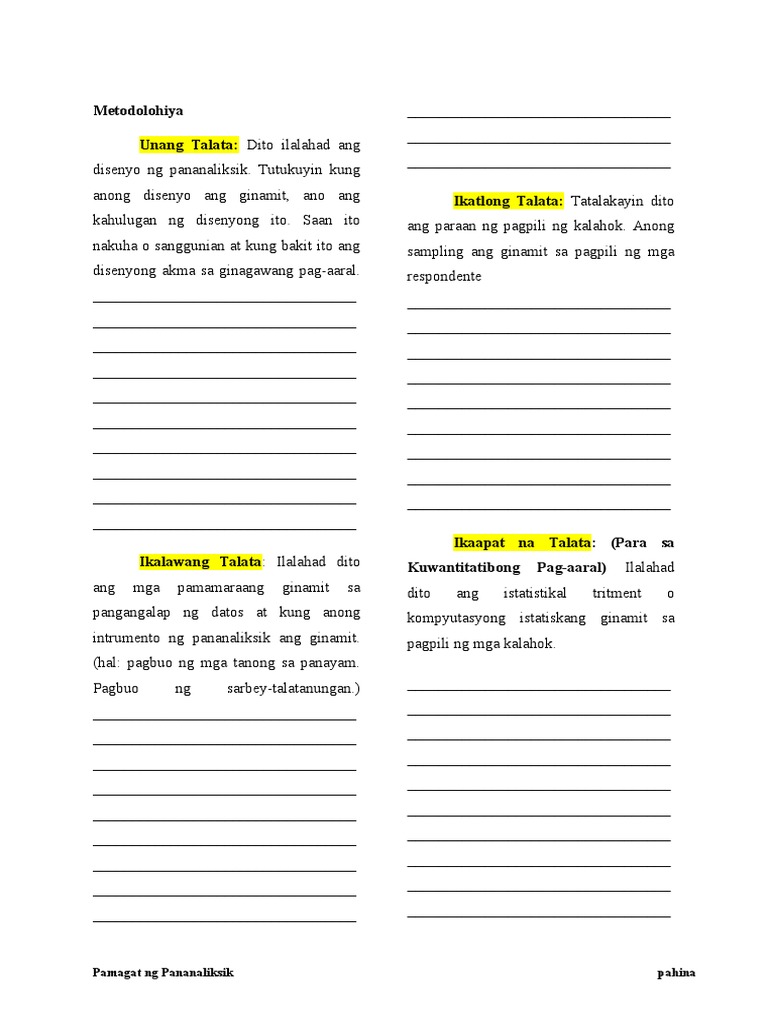 Kabanata 3 Format | PDF