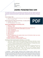 Mekanisme Penerbitn SIM, STNK, BPKB