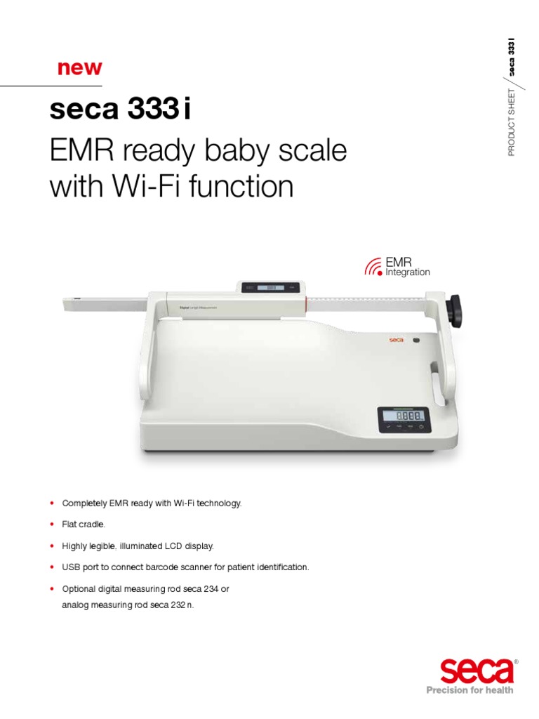 Seca 333 I: EMR Ready Baby Scale With Wi-Fi Function | PDF | Electronic ...