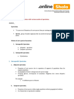 Question - Explain Speciation With Various Modes of Speciation