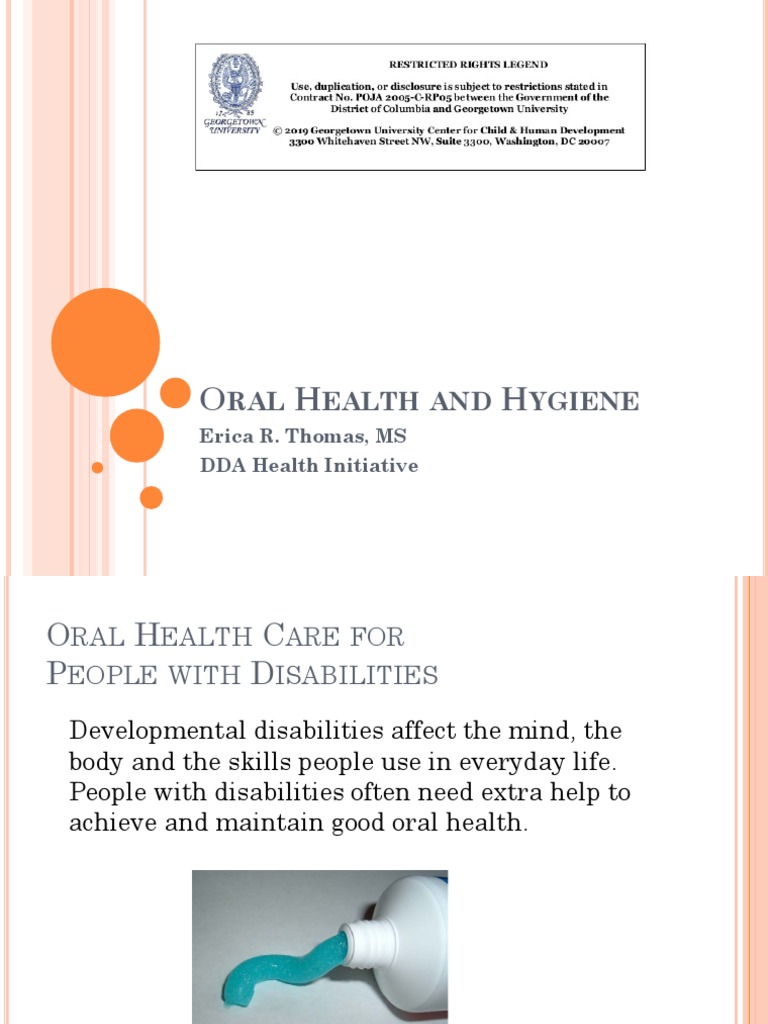 Oral Health Care for Disabilities | PDF