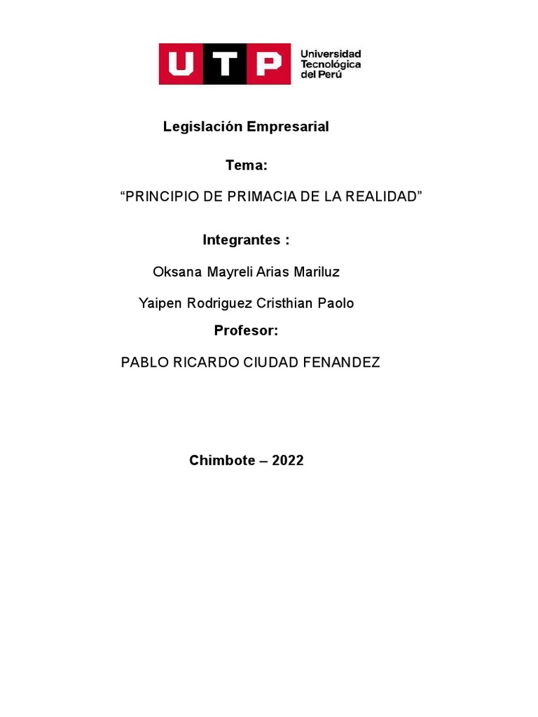Primacía de la Realidad en Demandas Laborales | PDF | Derecho laboral ...