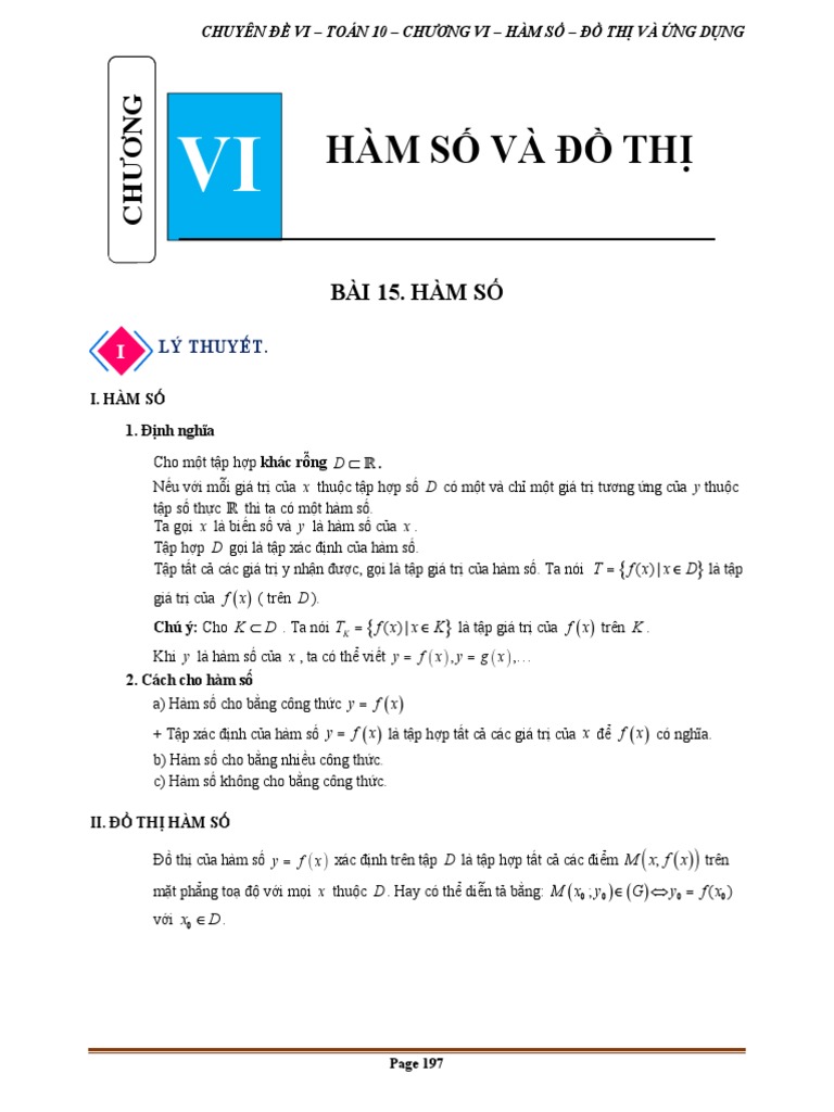 Chuyen de ham so do thi va ung dung toan 10 ket noi tri thuc voi cuoc