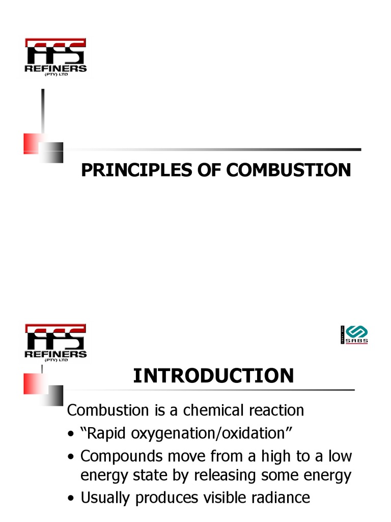Principles of Combustion Explained | PDF | Combustion | Oxygen