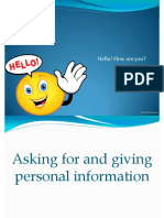 Asking For and Giving Personal Information