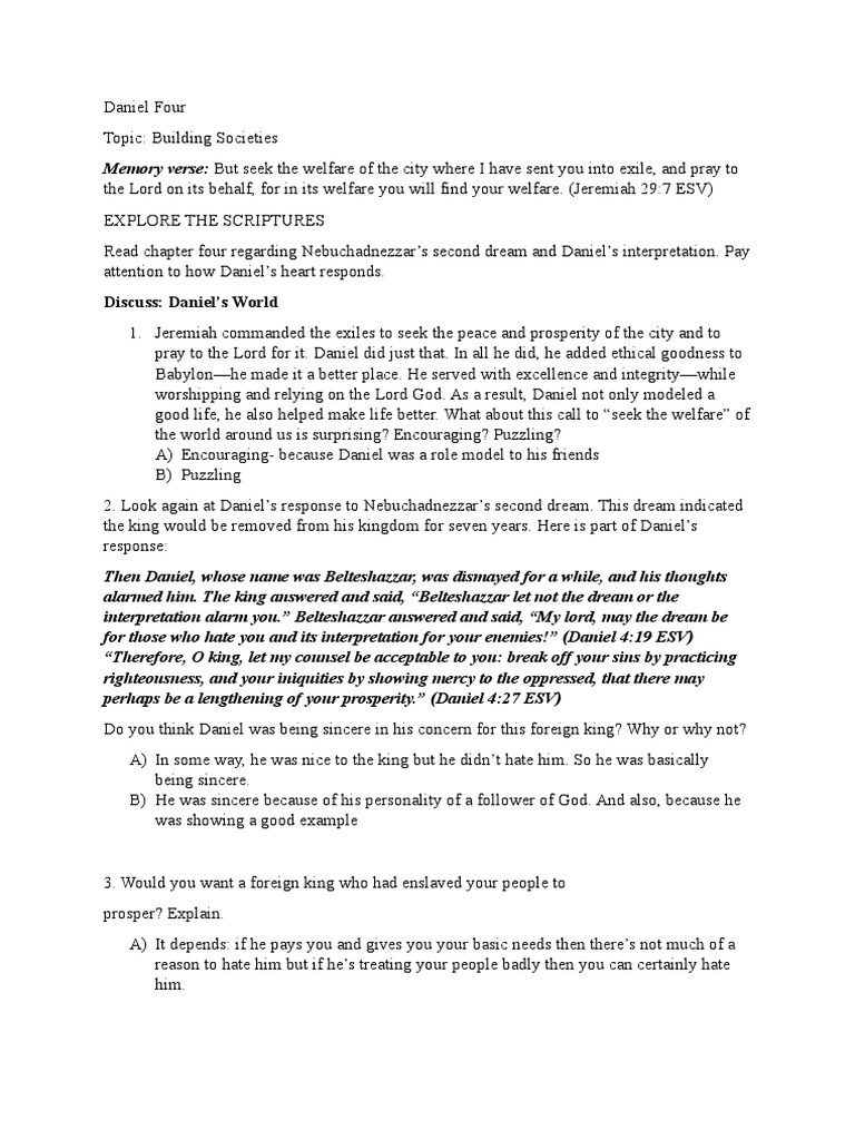 Daniel Four | Download Free PDF | Daniel (Biblical Figure)