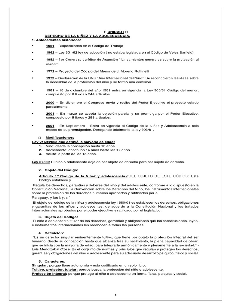 Código de la Niñez y Adolescencia en Ecuador | PDF | Derechos de los ...