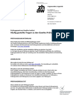 Goethe Prüfungszentrum FAQ