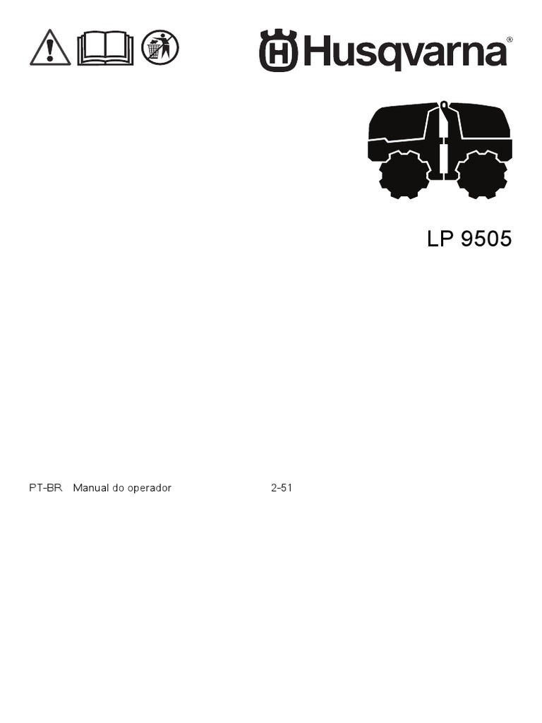 Manual do Operador Husqvarna LP 9505 | PDF | Monóxido de carbono | Motores