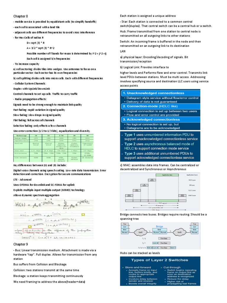 Crib Sheet PDF Computer Network Network Switch