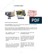 Environmental & Ethical Issues IGCSE Business Notes