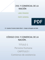 Segunda Clase. Comienzo de Existencia de La Persona Humana. Capacidad. Restricciones