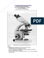 Uso y Cuidado Del Microscopio Óptico