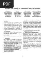 Review of Path Planning Methods For Auv