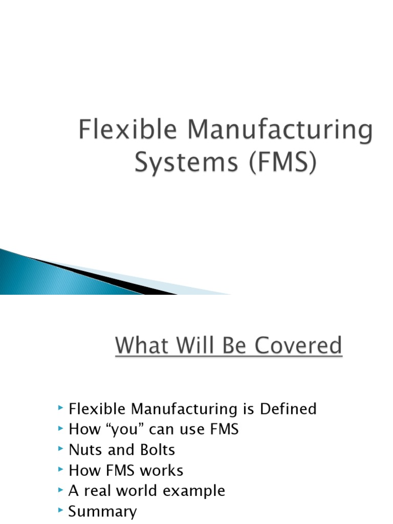 Flexible Manufacturing Systems | PDF